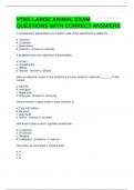 VTNE LARGE ANIMAL EXAM QUESTIONS WITH CORRECT ANSWERS