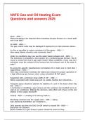 NATE Gas and Oil Heating Exam Questions and answers 2025&period;