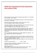 NATE Gas Heat Practice Exam Questions and answers 2025&period;