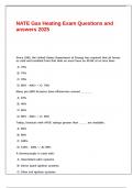 NATE Gas Heating Exam Questions and answers 2025&period;