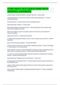 VTNE PRACTICE QUESTIONS WITH VERIFIED ANSWERS