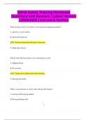 OSHA Safety Training Handbook Questions and Answers &vert; Latest Version  &vert; 2024&sol;2025 &vert; Correct & Verified