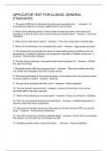 APPLICATOR TEST FOR ILLINOIS&comma; GENERAL STANDARDS
