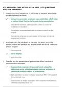 ATI NEONATAL CARE ACTUAL EXAM 2025 &vert;177 QUESTIONS ALREADY ANSWERED