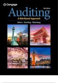 Testbank forl  Auditing&colon; A Risk Based-Approach 12th Edition by Zehms & Rittenberg All  Chapters Covered &comma;Latest Edition&comma; Already graded A&plus;