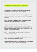 CSM Exam with correct solutions