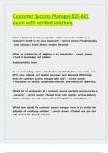 Customer Success Manager 820-605 exam with verified solutions