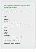 Certified Medical Assistant Practice Exam 2 with correct answers