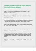 Medical Assistant certificate &lpar;MAC&rpar; practice test 1 with correct answers