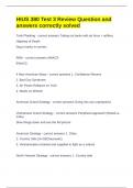 HIUS 380 Test 3 Review Question and answers correctly solved