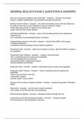 GENERAL BIOLOGY-EXAM 2 QUESTIONS & ANSWERS