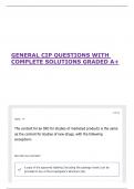 GENERAL CIP QUESTIONS WITH COMPLETE SOLUTIONS GRADED A&plus; 