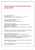 Psych 110 Exam 1 Review Questions and answers 2025&period;