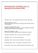 PSYCHOLOGY 110 EXAM 1 CH&period; 1-3 Questions and answers 2025&period;