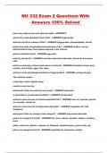 NU 332 Exam 2 Questions With Answers 100&percnt; Solved 