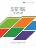 Test Bank Recruitment and Selection in Canada 7th Edition&vert;&vert;ISBN 978-0176764661&vert;&vert;All Chapters&vert;&vert;Complete Guide A&plus;