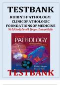 Test Bank Complete&lowbar; Rubin's Pathology&colon; Clinicopathologic Foundations of Medicine &lpar;7Th&rpar; Seventh Edition&comma; Updated By David S&period; Strayer & Emanuel Rubin All Chapters 1-34