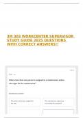 3M 303 WORKCENTER SUPERVISOR STUDY GUIDE 2025 QUESTIONS WITH CORRECT ANSWERS&excl;&excl;