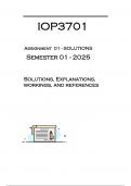 IOP3701 - ASSIGNMENT 1 SOLUTIONS &lpar;SEMESTER 01 - 2025&rpar;