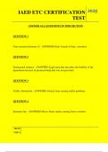  IAED ETC CERTIFICATION TEST QUESTIONS AND ANSWERS 2025
