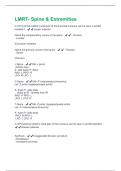 LMRT- Spine & Extremities Questions With 100&percnt; Solved Solutions&period;