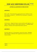  EDF 6222 MIDTERM EXAM QUESTIONS AND ANSWERS 2025