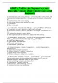 ASRT - California Supervisor and Operator Exam Study Questions and Answers