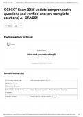 CCI CCT Exam 2025 update&vert;comprehensive questions and verified answers &lpar;complete solutions&rpar; A&plus; GRADE&excl;&excl;