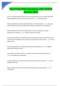 Heat Pump ESCO Questions with Verified Answers 2025