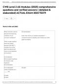 CWB Level 2 All Modules &lpar;2025&rpar; comprehensive questions and verified answers &lpar; detailed & elaborated&rpar; ACTUAL EXAM 2025 TEST&excl;&excl;