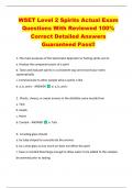 WSET Level 2 Spirits Actual Exam  Questions With Reviewed 100&percnt;  Correct Detailed Answers  Guaranteed Pass&excl;&excl; 