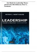 Test Bank for Leadership Theory and Practice 9th Edition by Peter G&period; Northouse &sol;&sol; quiz & Ans&period;&sol;&sol; Latest  updated Version 2025&period;