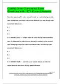 CLN500 Order Transmittal Exam  Questions with 100&percnt; Correct Answers