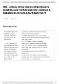RRT- Lindsey Jones &lpar;2025&rpar; comprehensive questions and verified answers &lpar; detailed & elaborated&rpar; ACTUAL EXAM 2025 TEST&excl;&excl;