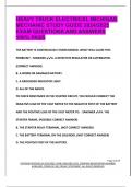 HEAVY TRUCK ELECTRICAL MICHIGAN  MECHANIC STUDY GUIDE 2024&sol;2025  EXAM QUESTIONS AND ANSWERS  100&percnt; PASS