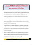 TNCC 8th Edition Exam Questions and Answers 100&percnt; Pass