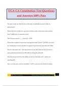 UGA GA Constitution Test Questions and Answers 100&percnt; Pass