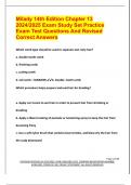 Milady 14th Edition Chapter 13  2024&sol;2025 Exam Study Set Practice  Exam Test Questions And Revised  Correct Answers