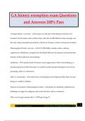 GA Constitution&sol;History Exemption Bundled Exams Questions and Answers 100&percnt; Pass Guaranteed
