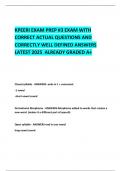 KPEERI EXAM PREP &num;3 EXAM WITH CORRECT ACTUAL QUESTIONS AND CORRECTLY WELL DEFINED ANSWERS LATEST 2025  ALREADY GRADED A&plus;  