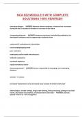 NCA 622 MODULE 5 WITH COMPLETE SOLUTIONS 100&percnt; VERIFIED&excl;&excl;