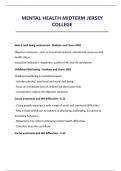 MENTAL HEALTH MIDTERM JERSEY COLLEGE
