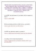NREMT EMT COGNITIVE FINAL EXAM LATEST 2024-2025 COMPLETE REAL QUESTIONS WITH WELL ELABORATED ANSWERS &lpar;100&percnt; CORRECT VERIFIED SOLUTIONS&rpar; A NEW UPDATED VERSION &vert;ALREADY GRADED A&plus; &lpar;BRAND NEW&excl;&excl;&rpar; NREMT EMT COGNITIVE FINAL