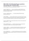 NSG 3100- Ch 5-9 Nursing Process questions and answers with solutions 2025