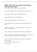 NRSG 3100 Unit 7 questions and answers with solutions 2025&period;