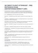 SKYWEST FLIGHT ATTENDANT - PRE-ENTRANCE EXAM &lpar;DEFINITIONS&rpar;CORRECT 100&percnt;
