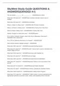SkyWest Study Guide QUESTIONS & ANSWERS&lpar;GRADED A&plus;&rpar;