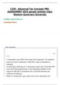 C239 - Advanced Tax Concepts PRE-ASSESSMENT 2025 passed solution &lpar;tips&rpar; Western Governors University
