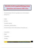 BSC1011 Ch 29 Campbell Biology Exam Questions and Answers 100&percnt; Pass