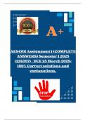 AES4701 Assignment 1 &lpar;COMPLETE ANSWERS&rpar; Semester 1 2025 &lpar;226397&rpar; - DUE 25 March 2025
